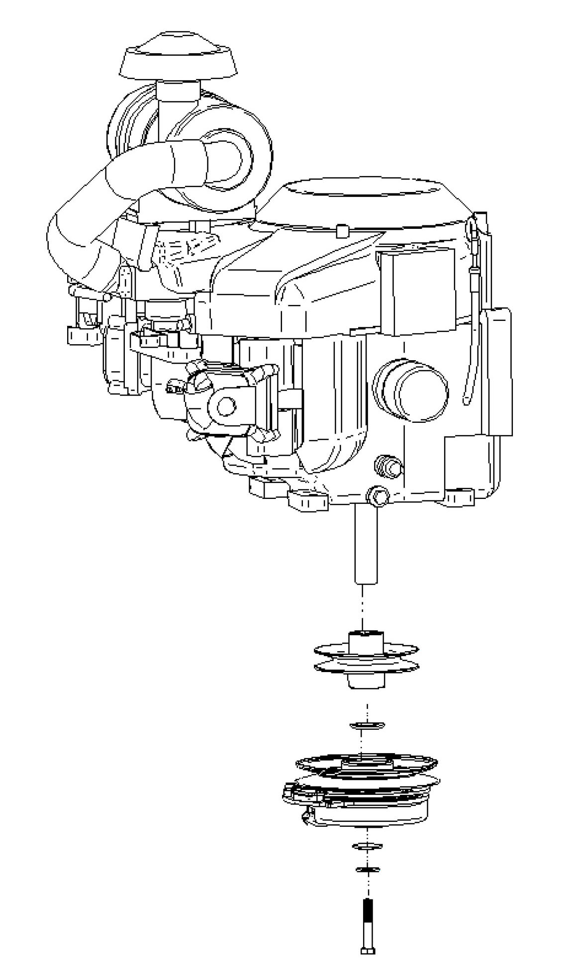 903277 Dixie Chopper Engine Kit for 36 HP Vanguard Manual Clutch